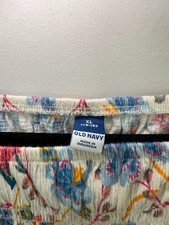 Old Navy Girls Floral Print Smocked Puff Sleeve Crop Top Size XL 14-16 picture