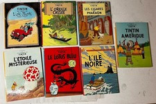 Les Aventures de Tintin, Herge, 1st Edition Hardcover (in French) Lot of 7 picture