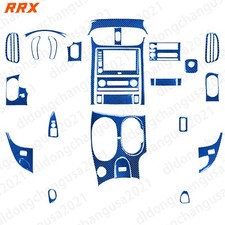 30Pcs Blue Carbon Fiber Kits Full Interior Dash Trim For Corvette C6 Z06 2005-13 picture