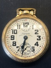 Waltham Pocket Watch 23 Jewel Vanguard Railroad Model Rare UpDown Wind Indicator picture