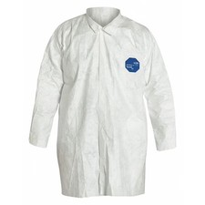 Dupont Ty210swh3x003000 Tyvek 400 Disposable Lab Coat, Tyvek(R) 400, Snaps picture