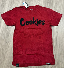 Cookies SF Original Logo Crystal Wash Tie Dye T-Shirt Red Black Size M NWT picture
