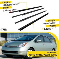 4-40x Weatherstrip Door Window Molding Trim Seal Belt for 2004-2009 Toyota Prius picture