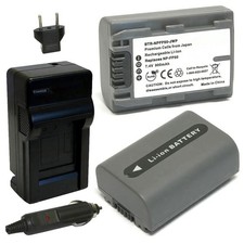 Replacement for Sony DCR-HC46 Battery (2-Pack, 900mAh) and Charger picture