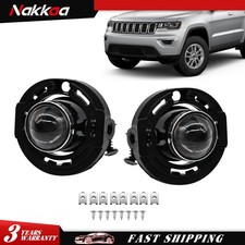 Pair Front Bumper Fog Lights Clear For 2014-2021 Jeep Grand Cherokee Front Lamps picture