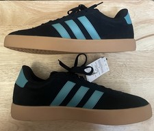 Adidas VL Court 3.0 Men's Athletic Sneakers New Size 11.5 Black/Powder Green picture