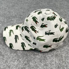 Lacoste Kids Baseball Cap 2/5Y All-Over Crocodile Print White Good picture