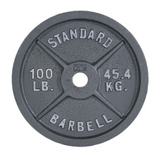 CAP Barbell Gray Olympic Cast Iron Weight Plate, 100 lb picture