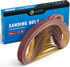 S SATC Sanding Belts 1×30-Inch Sanding Belt Belt Sander Belt Sander Paper, (4 Ea picture
