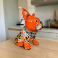 Talavera French Bulldog | Handmade Mexican Frenchie Statue picture