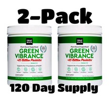 2x VIBRANT HEALTH Green Vibrance Powder 60 Servings Each 23.83 oz EXP 2028 NEW picture
