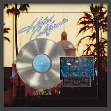 Eagles Hotel California Platinum Album Framed Display – 27x27 – Tribute Art picture
