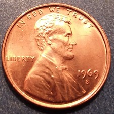 1969 S   Lincoln Memorial Cent - BU picture