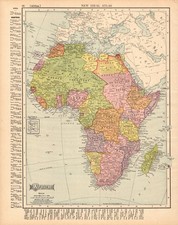 1909 Antique Map of Africa Atlas Map Africa Gallery Wall Decor  3224 picture