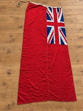 Large Vintage British Red Ensign Flag Sewn Maritime RFA Officer Estate 8.5FT picture