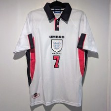 England David Beckham 1998 Retro Jersey Men's XL picture