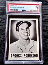 1960 LEAF BROOKS ROBINSON BASEBALL CARD #27 ****LOOKS MUCH NICER**** PSA 5 EX picture