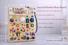 Joyreal Wooden Busy Board Woods Animals LED Light Board Toddler Toys - 12M+ picture