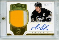 2013-14 Panini Dominion Peerless Mario Lemieux Auto Game Worn Used GU Patch /50 picture