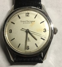 Vintage GIRARD PERREGAUX Gyromatic 39J 34mm Automatic SS Case Works Great picture