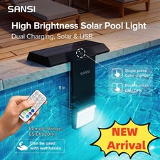 SANSI Solar Pool Lights IP68 Waterproof Underwater RGB Remote for Inground Pool picture