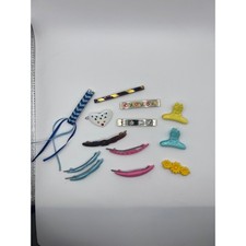 Vintage Lot Of Hair Barrettes + Clips Plastic Horses Metal Floral Plastic 70/80s picture
