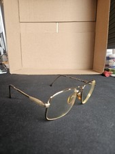 Luxottica Carlos Vintage Eyeglasses 56-16-140 Gold Tortoise Aviator Frame Italy picture