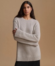 Jenni Kayne New Women's Cashmere Amelia Crewneck Grey All Sizes Ships Free picture