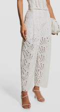449 Charo Ruiz Ibiza Womens White High Rise Darted Front Pants Size L G1N picture