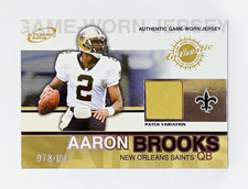 Pacific 2002 Authentic Game-Worn Jersey Patch Aaron Brooks #78 /100 picture