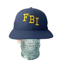 Vintage NOS University Square FBI Snapback Blue Hat Made in USA America Cal NEW picture