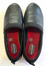SKECHERS Relaxed Fit Work Black Slip-On Slip Resistant Memory Foam Shoes picture