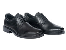NEW Ecco Men's Black Helsinki 2 Derby Leather Plain Shoes Size 8-8.5 picture