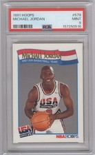 1991 Hoops Michael Jordan Dream Team USA #579 PSA 9 mint picture