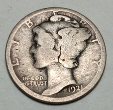 1921-P MERCURY DIME  AG-G CONDITION picture