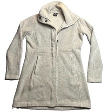 Kuhl Savina Alfpaca Long Fleece Sweater Jacket Womens XS Oatmeal Coat picture