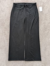 Quince Womens Flowknit Wide Leg Pants Black Size Large NWT Stretch Lightweight picture
