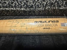 Josh Hamilton AUTOGRAPHED Rowlings Big Stick Bat  COA CR picture