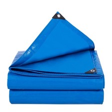 16ft x 20ft Heavy Duty Poly Tarp Waterproof Outdoor Cover with Grommets, Blue picture