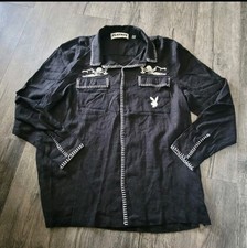 Playboy + PacSun Embroidered Stitch Long Sleeve Shirt picture