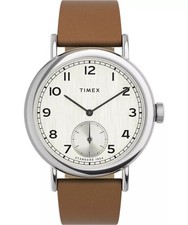 Mens Wristwatch TIMEX STANDARD TW2V71500 Leather Brown picture