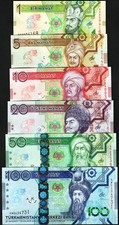 Turkmenistan 6 Pcs SET  1 5 10 20 50 100 Manat 2020, UNC, P-42 43 44 45 46 47 picture