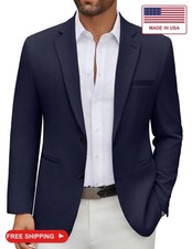 COOFANDY Men's Blazer Casual Sport Coat Regular Fit Two Button Lightweight Busin picture