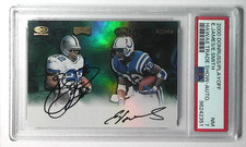 2000 Donruss Playoff Emmitt Smith Edgerrin James HAWAII SHOW DUAL AUTO /10 PSA 7 picture