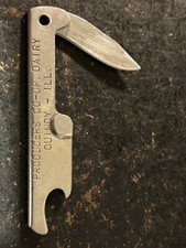 Vintage Producers Co-Op Dairy , Quincy ILL., Key Chain, Knife, Can Opener picture