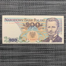 🇵🇱 Poland 200 Zlotych Banknote 1988 Polish Currency Polska Paper Money picture