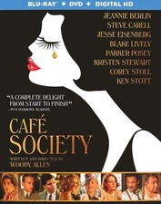 Cafe Society (FACTORY SEALED) Blu-ray Jesse Eisenberg Kristen Stewart + Slip picture