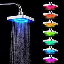 7 Colors Changing LED Shower Head with LED Light Automatically Sprayer Bathroom picture
