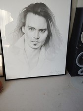 Painting of Johnny depp picture