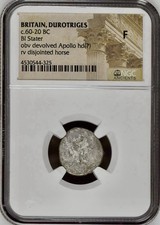 Iron Age Pre Roman Britain 60BC-20BC Celtic Stater Durotriges Tribe NGC Graded picture
